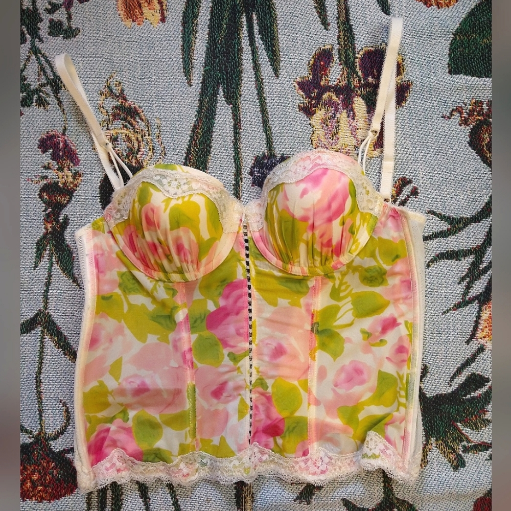 Spring floral Smart & Sexy lacey sheer pushup bralette size 36B